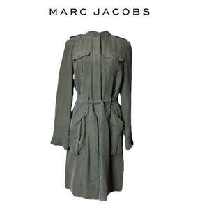 Marc by Marc Jacobs Long Sleeve Silk Belted Utility Dress Size 4